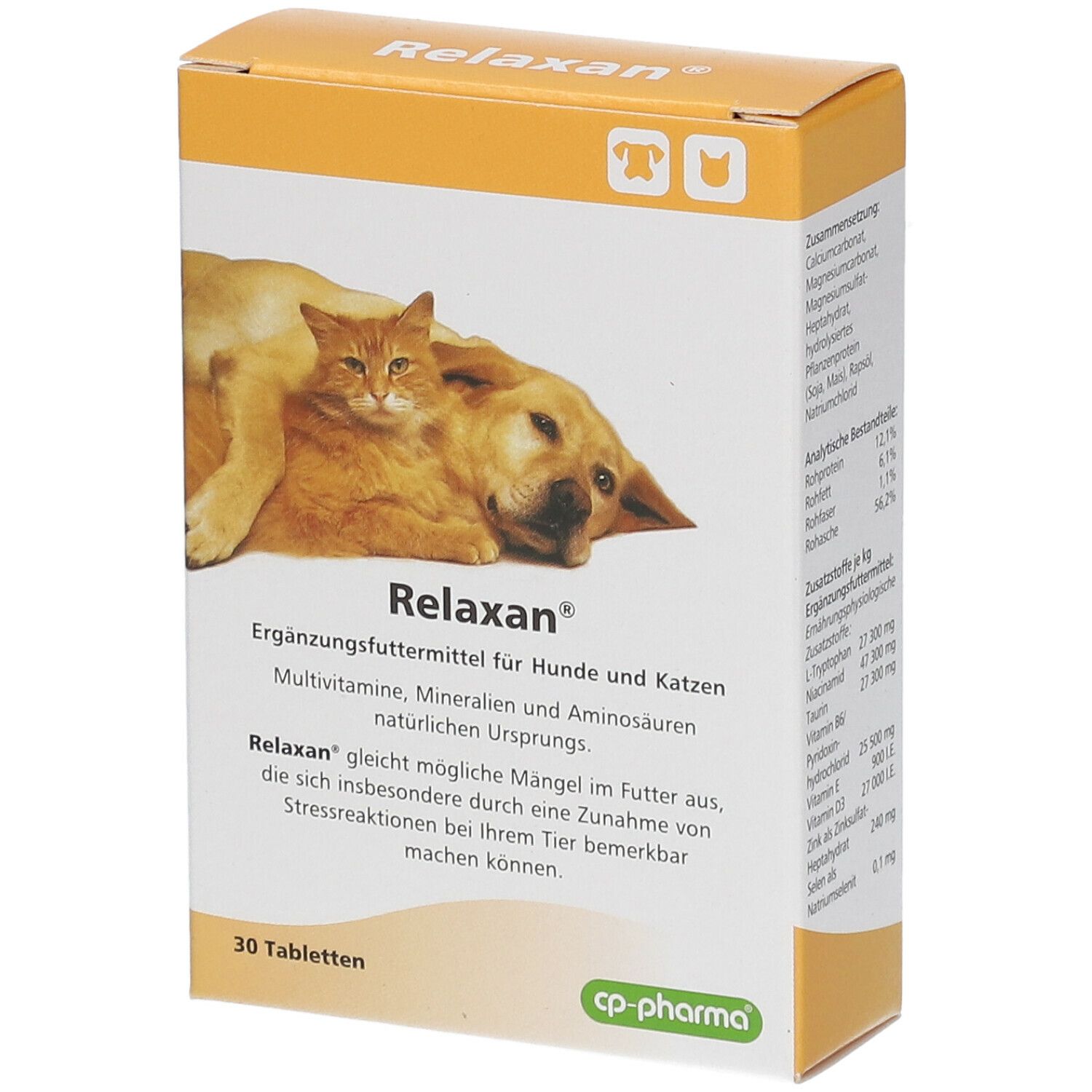CP Relaxan Erg.Futterm.Tabletten f.Hunde/Katzen 30 St Tabletten