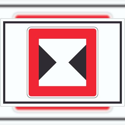 HB-Druck Begrenzte Fahrwasserbreite Durchfahrtsbreite begrenzt Symbol A6 (105x148mm)