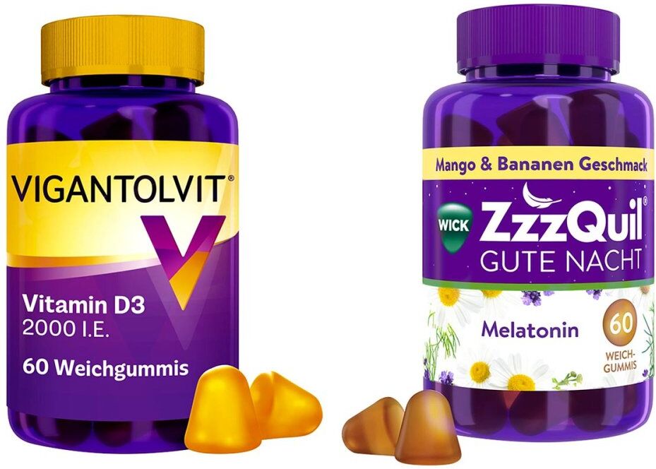 Vigantolvit 2000 i.E. Vitamin D3 60 stk + Wick Zzzquil Gute Nach 1stk