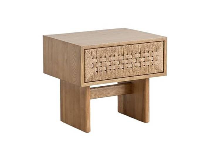 Vielseitig Vintage Rattan Nachttisch Aufbewahrungsschrank(Natural)