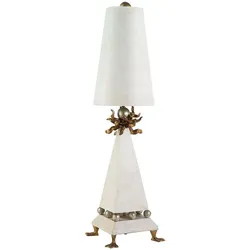 Elstead Lighting, Tischlampe, Leda Tischleuchte E27 Cremefarben patiniert (E27)