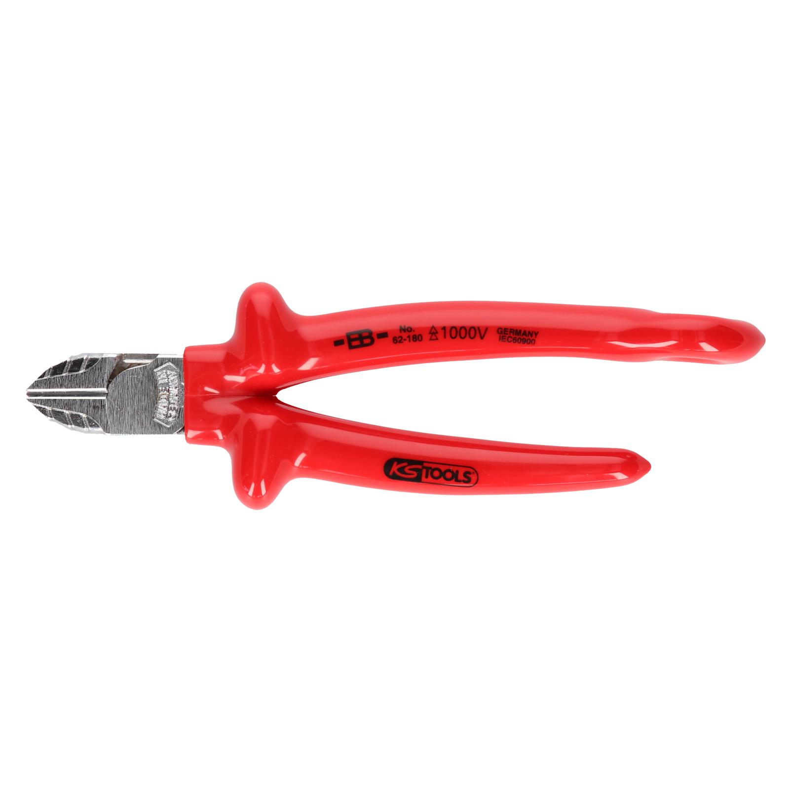 KS Tools 1000V Seitenschneider mit Sicherungsöse für Sicherheitsleine (160 mm) (117.2204)