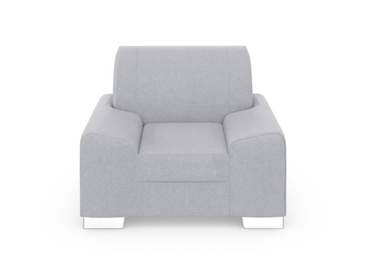 Sessel DOMO COLLECTION Anzio , silber, B:114cm H:85cm T:93cm, Sessel, Sessel, wahlweise mit Federkern