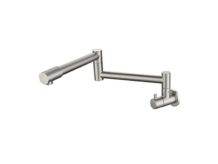 Küchenarmatur, Einklappen in den Wandhahn 304 Edelstahl Universal-Rotationshahn Küche Verdeckter einzelner Kaltwasserhahn(1 UK)