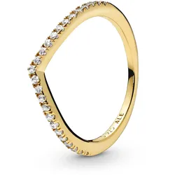 Pandora 168758C01 Damen-Ring Funkelnder Wishbone Goldfarben, 50/15,9