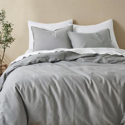 Peace Nest Flax Linen Cotton Blend Duvet Cover Set, Durable, and Moisture-Wicking, 3 Piece Bedding Set