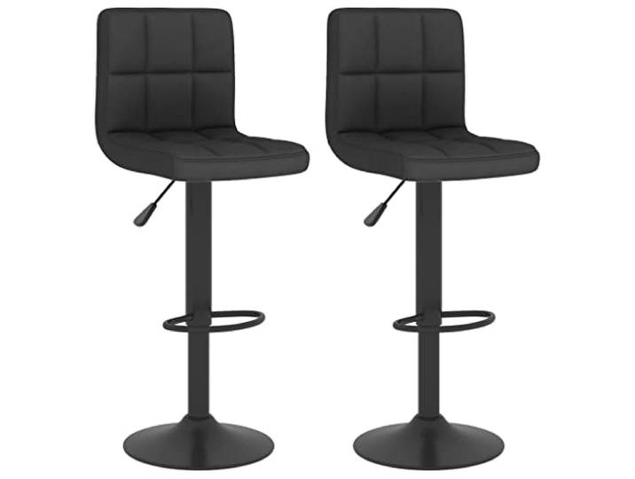 HKLGBVCR Barhocker, 2-teilig, Schwarz, Textil, verchromter Stahl Max. Belastung 110 kg, integrierte Fußstütze, für Bar und Esszimmer, flüssiger Gasmechanismus