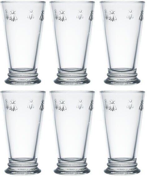 La Rochere Bee Large Long Drink Glass 460ml Set Of 6