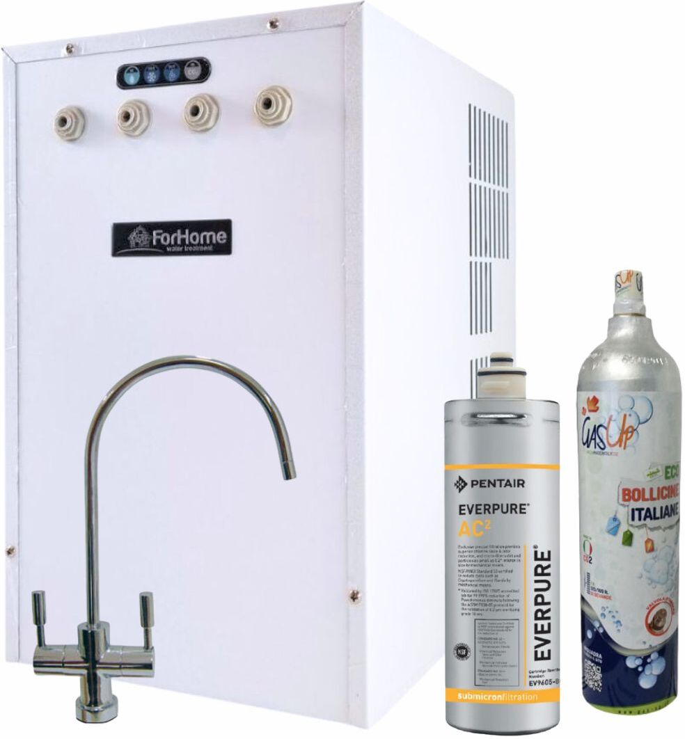 Depuratore Acqua Forhome® Refrigeratore Gasatore Con Everpure Da Sotto Lavello -