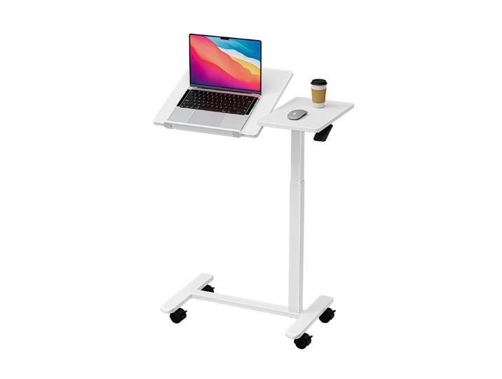 Dripex Stehpult Beistelltisch höhenverstellbar Pflegetisch Computertisch mit Rollen, Breite 40cm