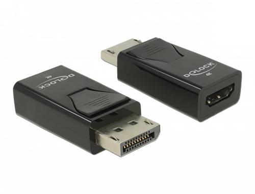 Delock 66234 DisplayPort / HDMI Adapter [1x DisplayPort Stecker - 1x HDMI-Buchse] Schwarz 0.00 m