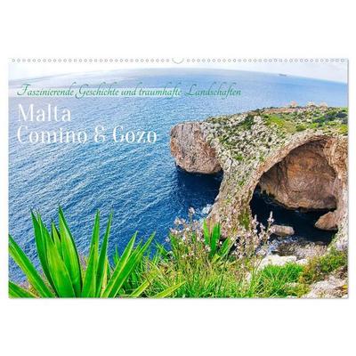 Malta, Comino & Gozo (Wandkalender 2027 DIN A2 quer), CALVENDO Monatskalender