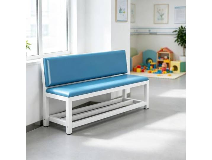 Empfangssofa, Wartezimmercouch mit großer Rückenlehne, Lobby-Möbel Gepolsterte Ottomane für Büro-Lobby, Salon, Wartezimmer in Arztpraxen(Blue,110cm/43.3in)