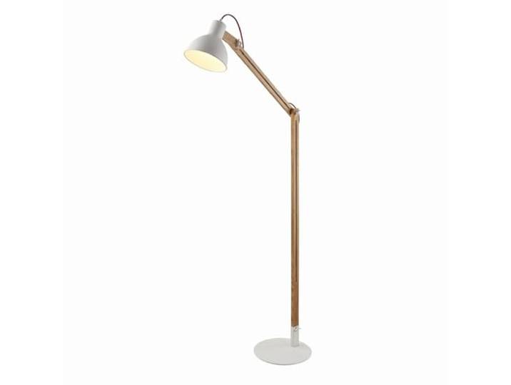Lindby Lampenwelt Stehlampe skandinavisch Holz Metall weiß, Standleuchte Leselampe-Stehlampe für Wohnzimmer Esszimmer Schlafzimmer