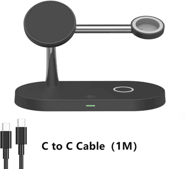 Inspire Picks 3 in 1 MagSafe Magnetic Wireless Charging Stand Fast Charging Station For IPhone, Apple Watch AirPods black