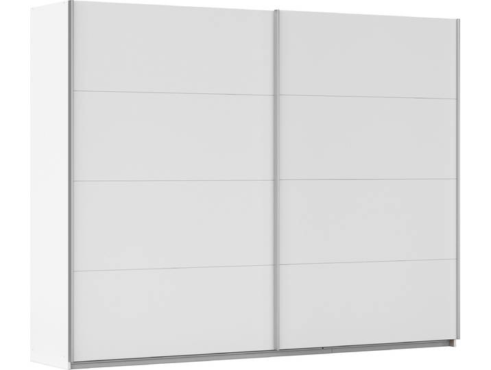 Schwebetürenschrank GOODPRODUCT Kleiderschrank Schrank Garderobe Schlafzimmerschrank THANOS , weiss (alpinweiß), B:271cm H:229cm T:62cm, Holzwerkstoff, Schränke, Schwebetürenschrank, Optional mit Spiegel, Metall-Griffleisten alufarben MADE IN GERMANY
