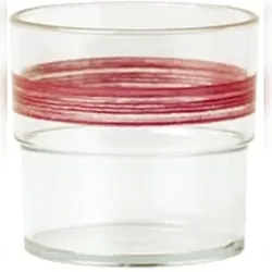 10x WACA Trinkbecher 230 ml aus SAN - stapelbar, Farbe: Bistro cherry-rot