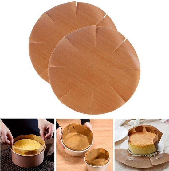 Herbruikbare ronde silicone bakmat van 36 cm, 2 stuks, hittebestendig tot 260°C, bruin