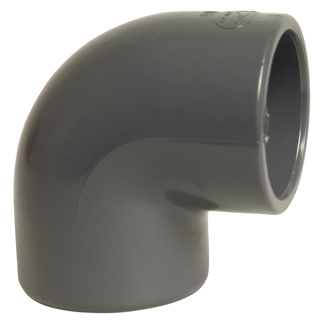 Magni PVC-U Winkel 90° 63 mm Klebemuffe 16bar Gr (Winkelverbindung) (0110111)