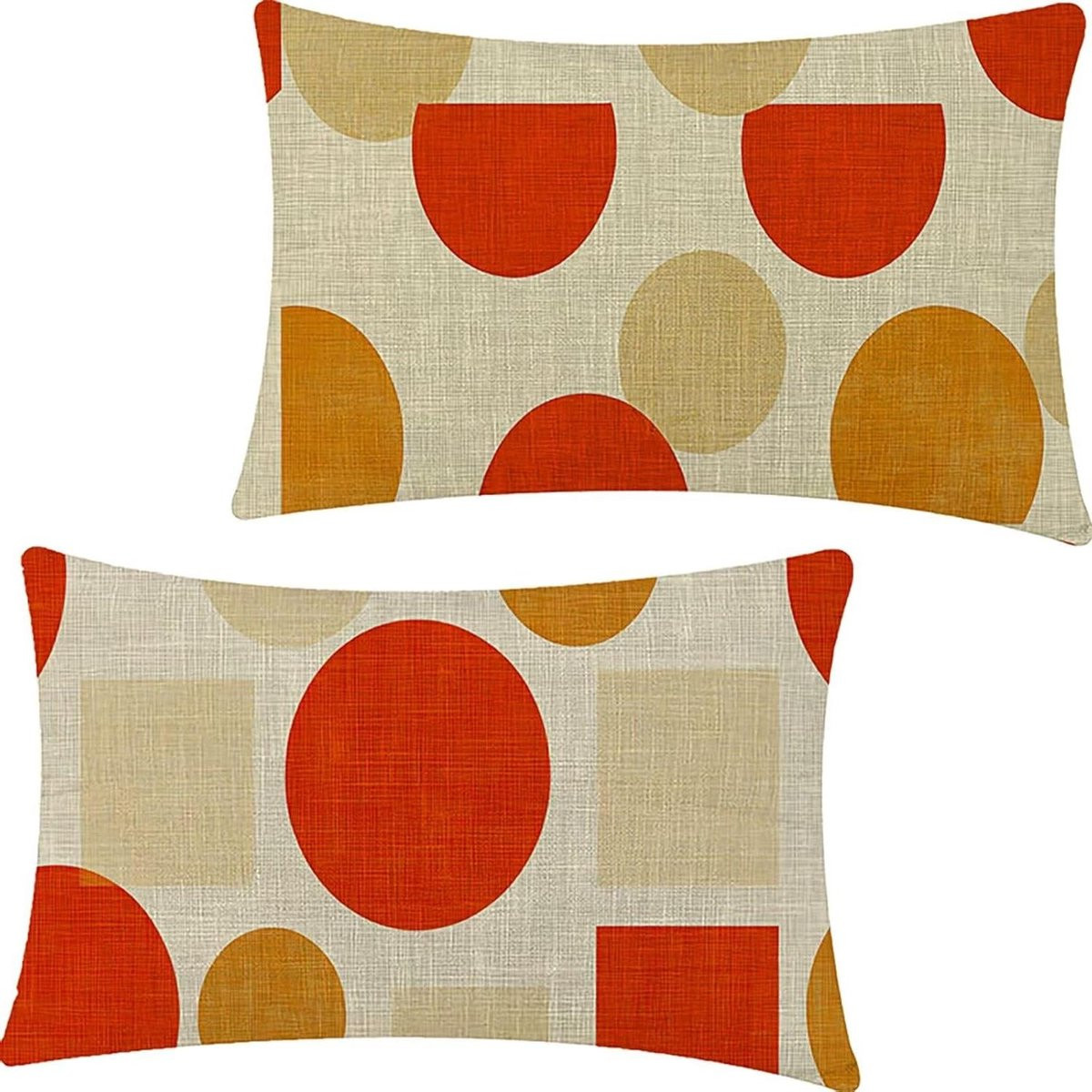 Kussensloop Set van Natuurlijk Linnen in Beige - 70 x 50 cm