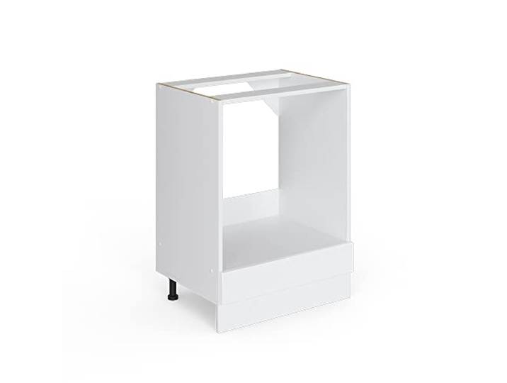 Vicco Unterschrank R-Line , Weiß Hochglanz 60 cm mit Großnische, ohne Arbeitsplatte, zur Aufbewahrung von Reinigungsgeräten und Haushaltsutensilien