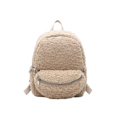 Rucksack EMILY & NOAH "Rucksack E&N Lucina", Damen, Gr. B/H/T: 31cm x 33cm x 12cm, beige (beige 400), Polyester, Rucksäcke Rucksack