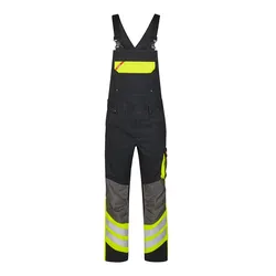 Latzhose "3870-217" cargo - 22 - schwarz/gelb