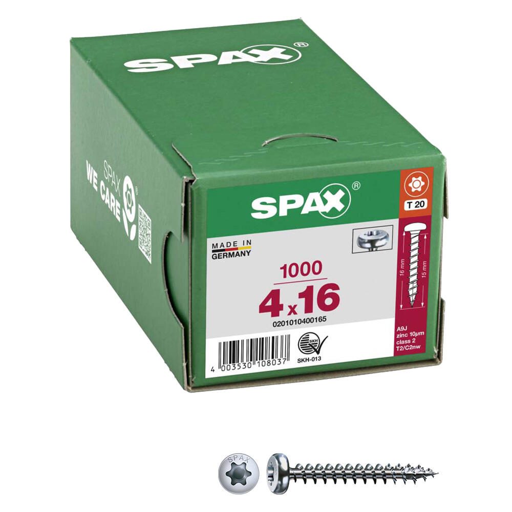 SPAX® Universalschrauben T20 4x16mm 1000 St. 0201010400165