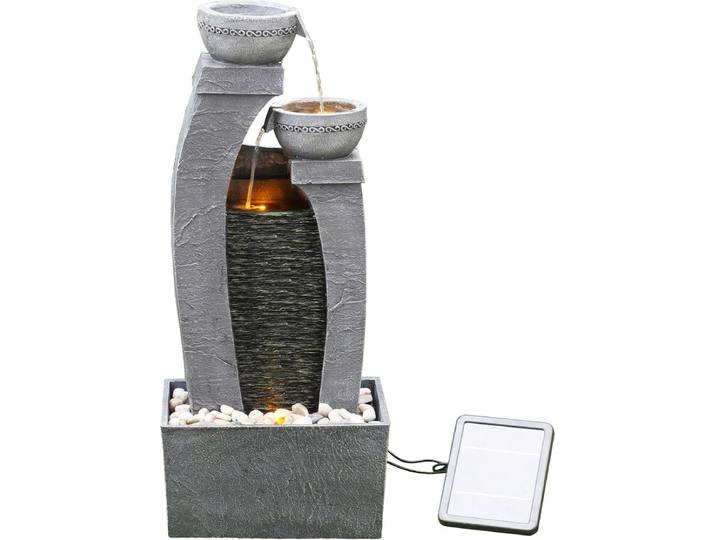 Teamson Home Buiten Tuin Waterornament - Waterfontein - Zonne-Energie - 2 Lagen - 160 l/h