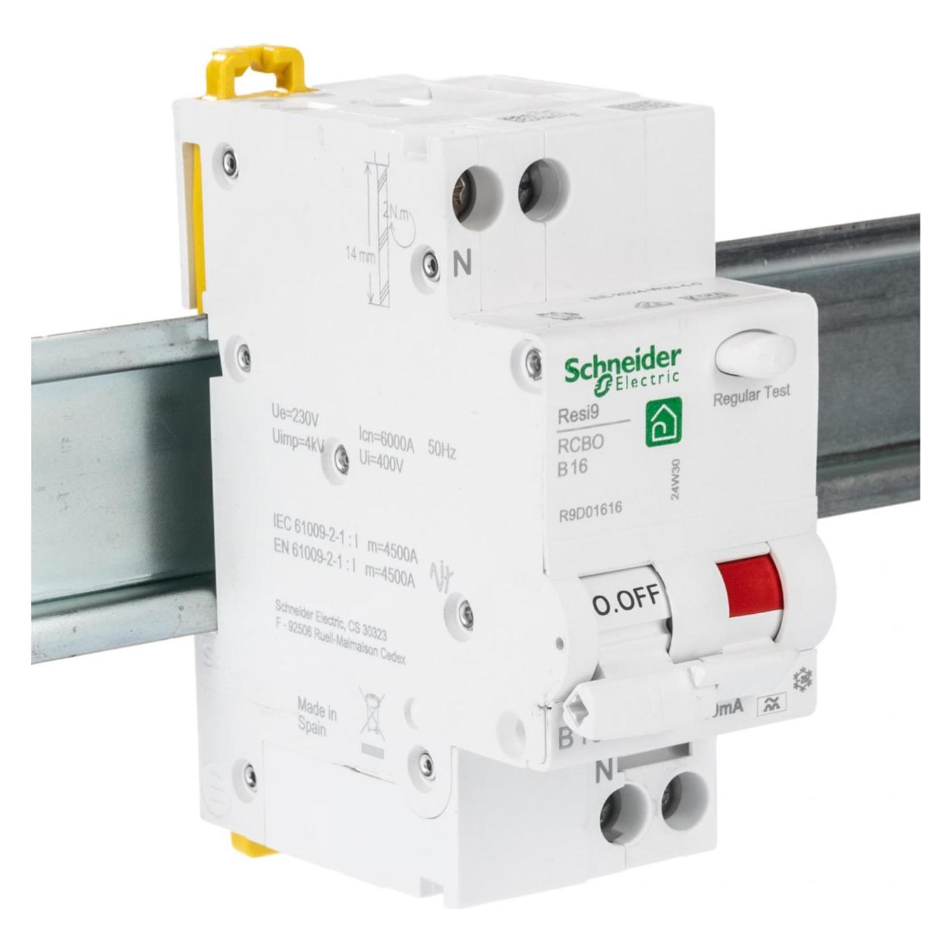 Schneider Electric Fehlerstrom-Schutzschalter (R9D01616)