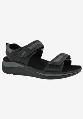 Women's Sophie Sandal by Drew in Black Mesh Combo (Size 6 M)