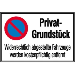 SafetyMarking, Sicherheitskennzeichnung, Haltverbotsschild Eingeschränktes Haltverbot PrivatGrundstück Widerrechtlich abgestellte Fahrzeug...