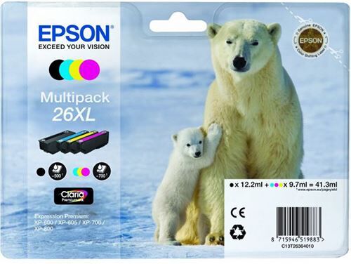 Epson Tinteiro  26XL - C13T26364010 - Preto   Ciano   Amarelo   Magenta