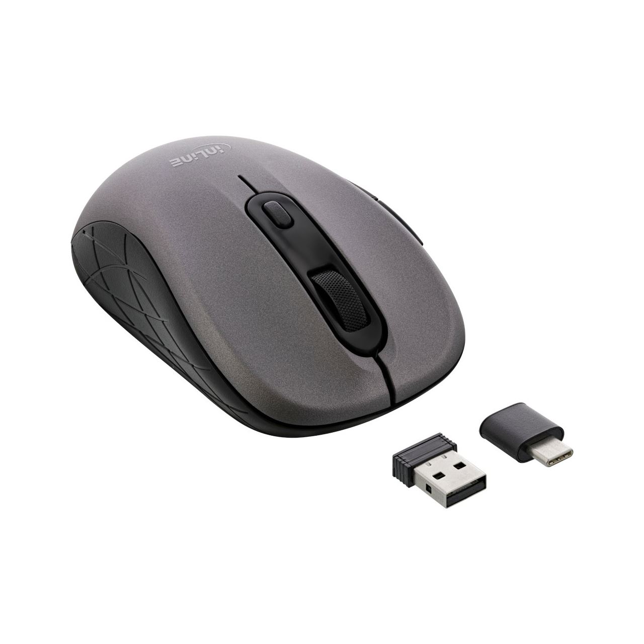 InLine 55363 USB 2.4GHz Bluetooth grau/schwarz (kabellos)