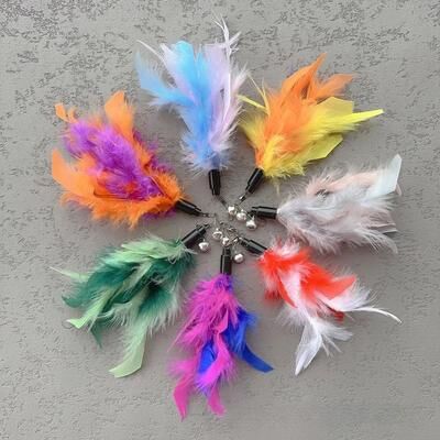 Uplift Treasures Feather Cat Teaser Replacement Toy Set 3pcs Random Color