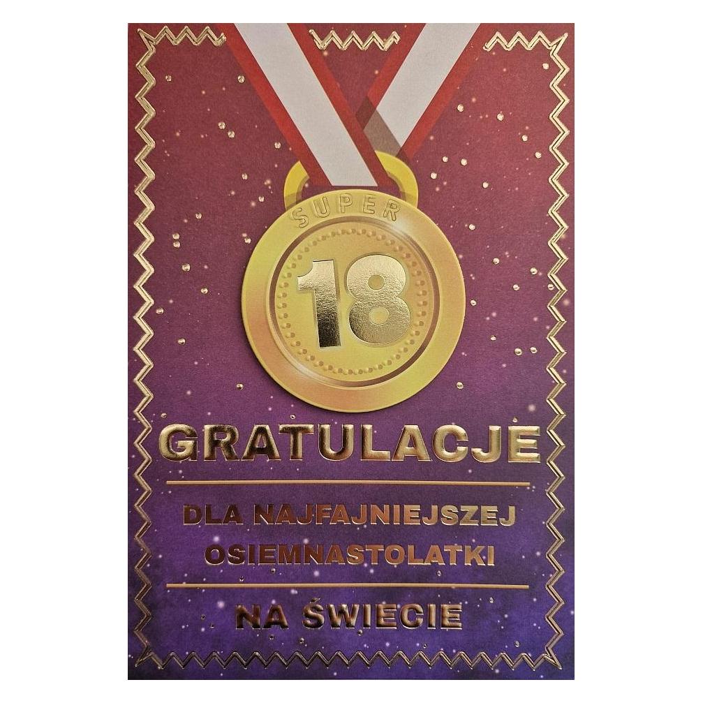 Yeku Geburtstagskarte 18. Frauenmedaille (47994283)