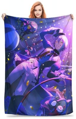 Shop Station Project Sekai Yoisaki Kanade Anime Throw Blanket Super Soft Flannel Blanket For Bed, Sofa & Travel d 80x60in