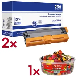 OTTO Office 2x Toner ersetzt Brother »TN- 2510XL« inkl. Fruchtgummi »Color-Rado« Party Box schwarz