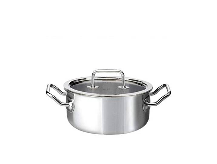 Spring Brigade Premium Promotion Bratentopf nieder mit Glasdeckel, 20 cm, Edelstahl
