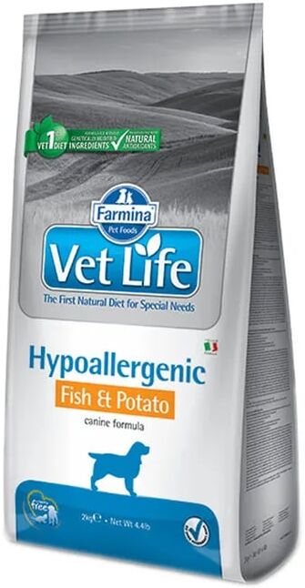 Farmina Ração Cão Vetlife Hypoallergenic Peixe Batata 12 Kg