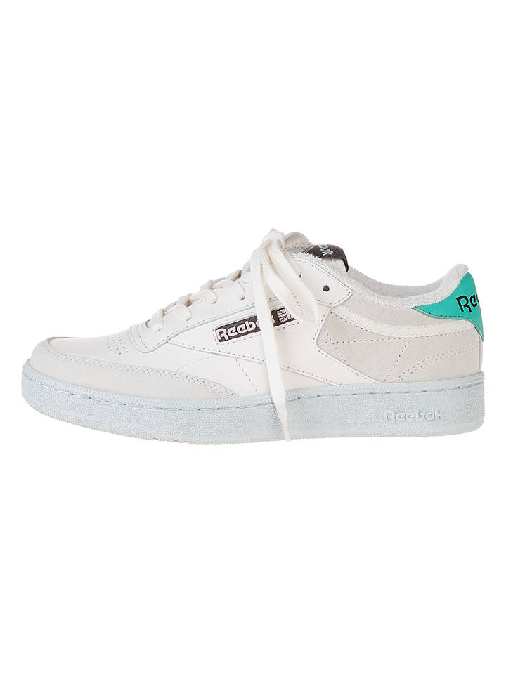 Reebok Leder-Sneakers "Club C Revenge" in Weiß/ Türkis - 45,5