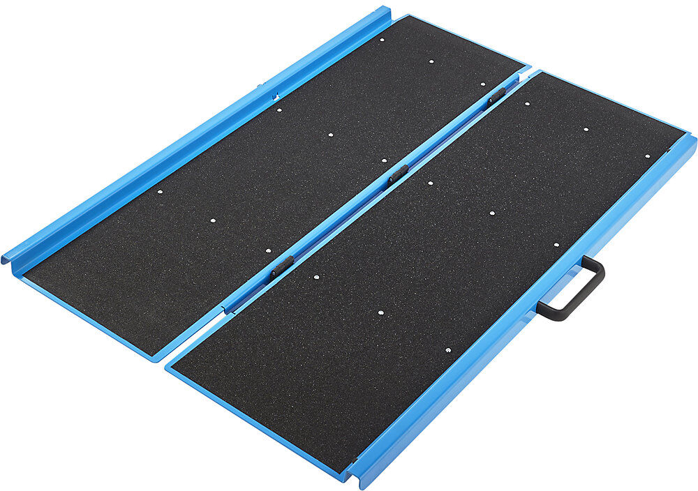 Zufahrtrampe, klappbar, Tragfähigkeit 450 kg, LxB 1360 x 890 mm Mottez