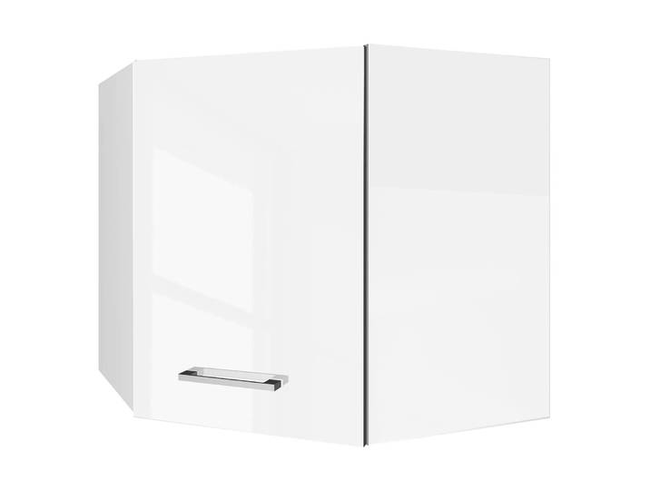 Meuble d’angle haut Mailand 60 x 57 x 60cm Blanc/Blanc