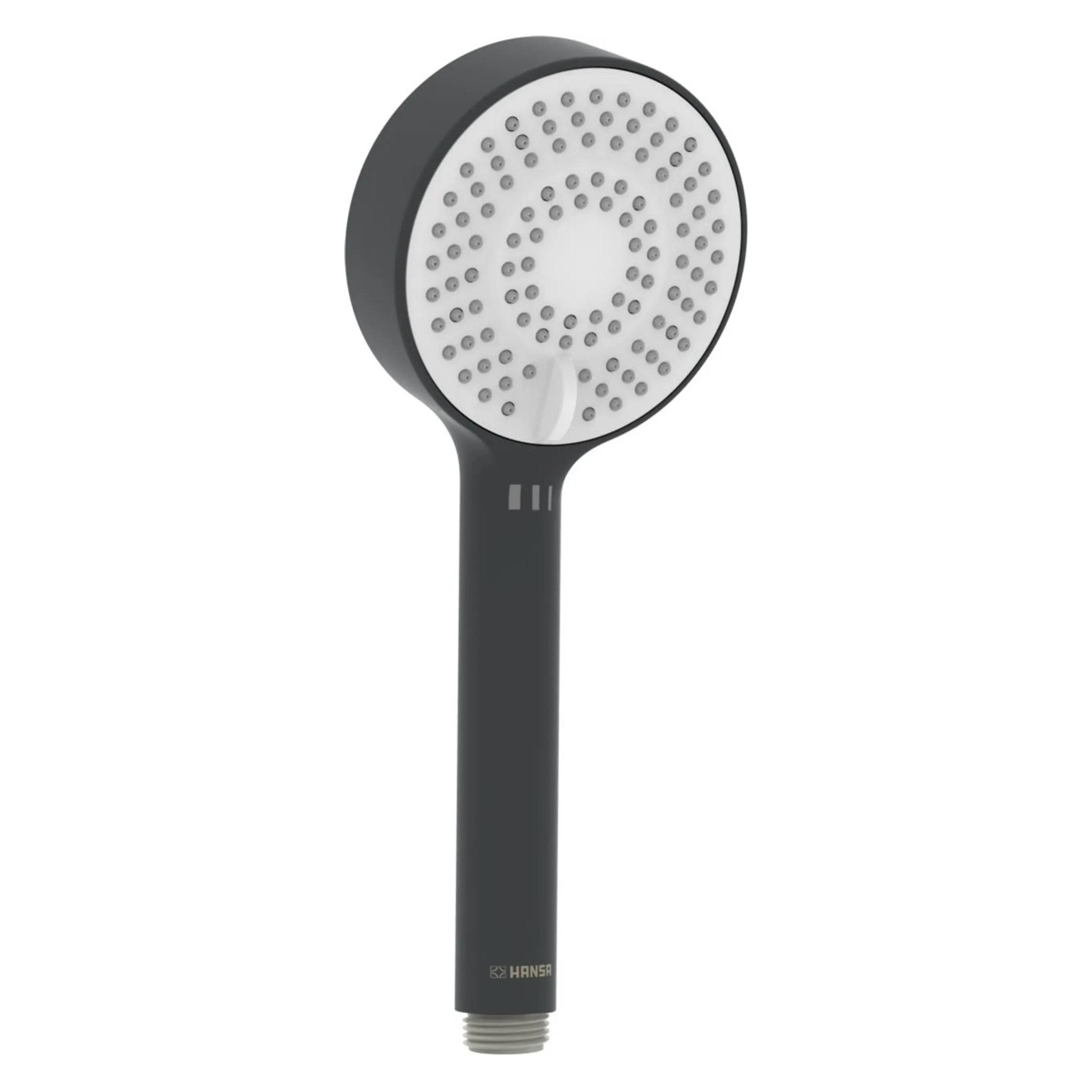 Hansa Basicjet Handbrause, 3-strahlig schwarz matt (3 Strahlarten, 15 l/min) (4463030033)