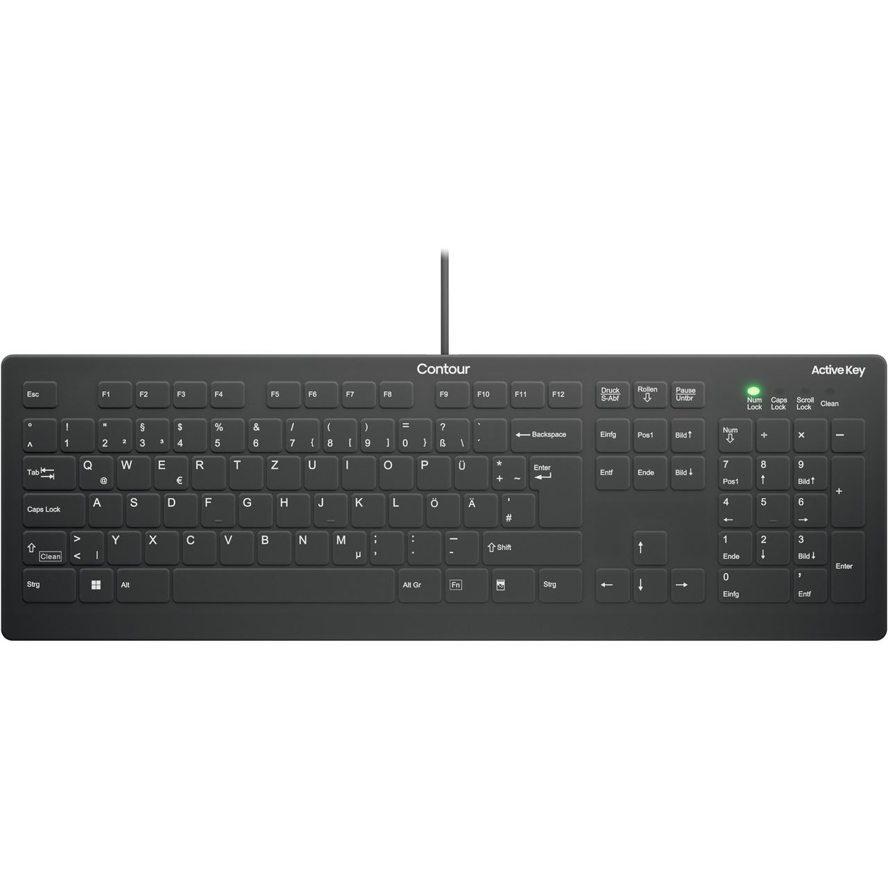 Contour AK-C8112 USB Deutsch schwarz (kabelgebunden)