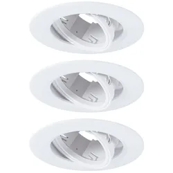 Paulmann Einbauleuchte 3er-Pack schwenkbar  rund 90mm 30° GU10 max. 3x10W  230V dimmbar  Weiß 92109