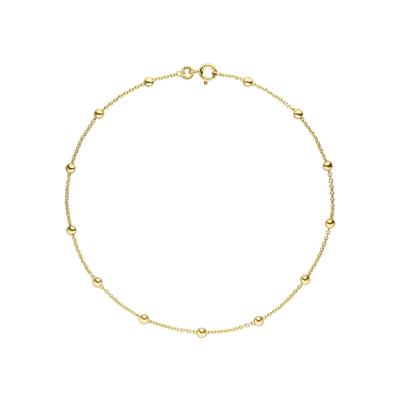 Fußkette JOBO "Kugel", gold (gelbgold 333), Fußketten, Damen, Gelbgold 333, 333 Gold 25 cm