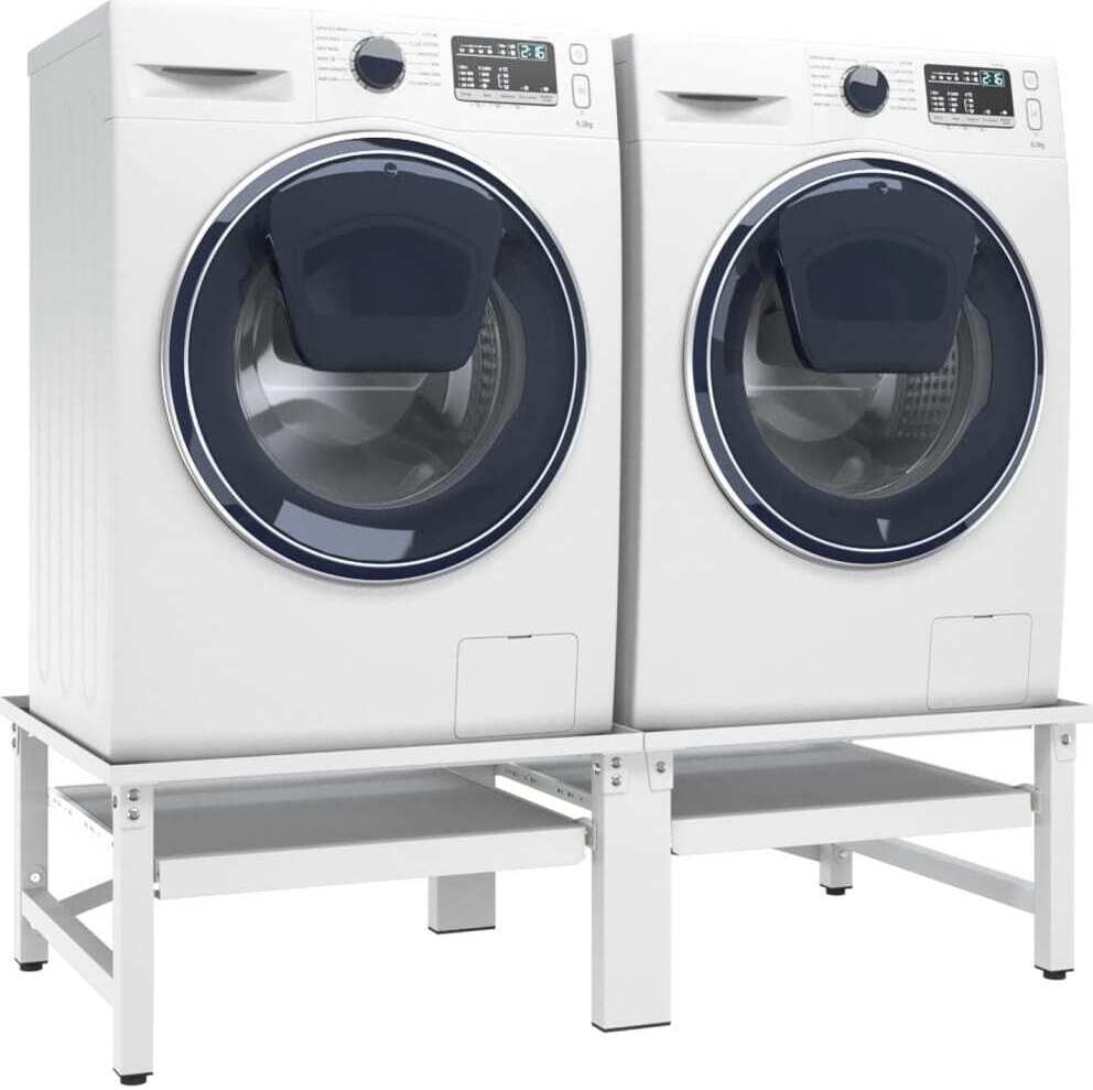 vidaXL Onderstel voor was- en droogmachine met uitschuifbare planken