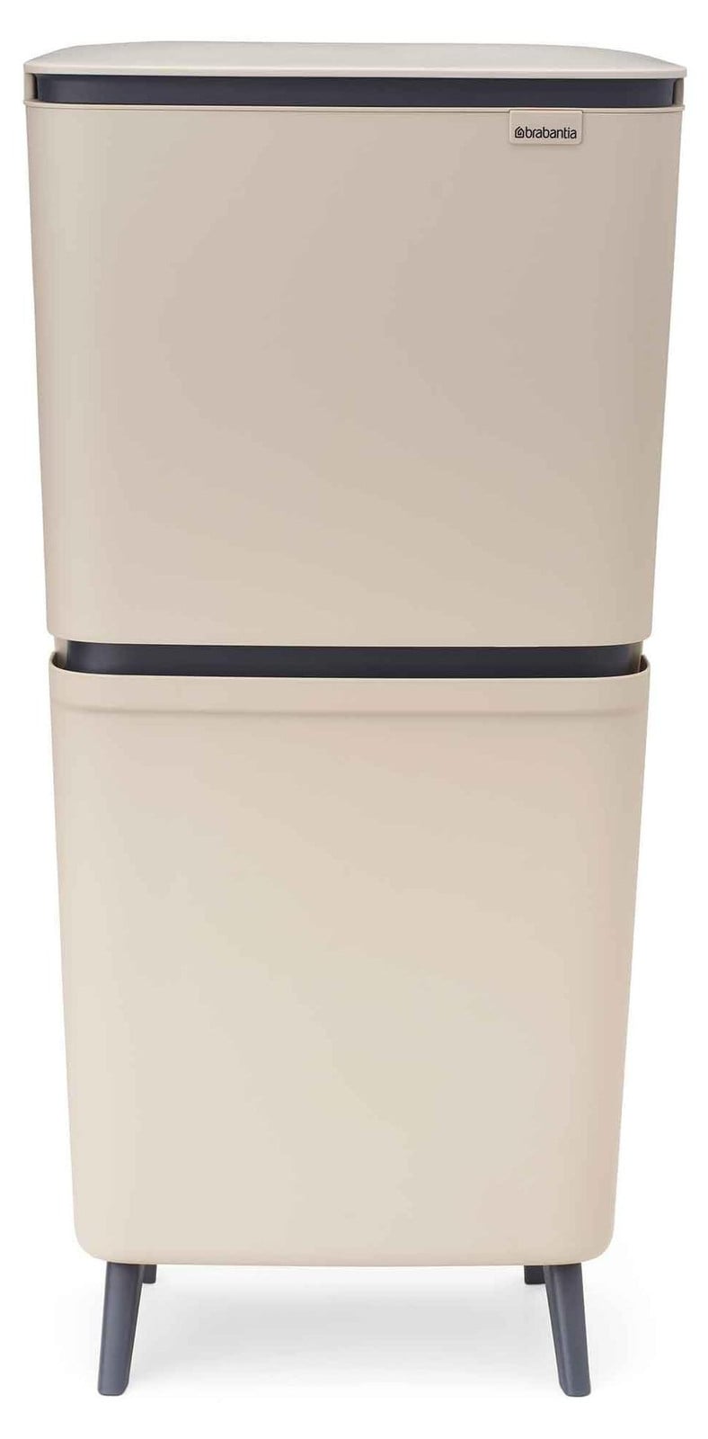 Brabantia SortUp Hi Afvalbak voor afvalscheiding, zachtbeige, 25+10+10 liter