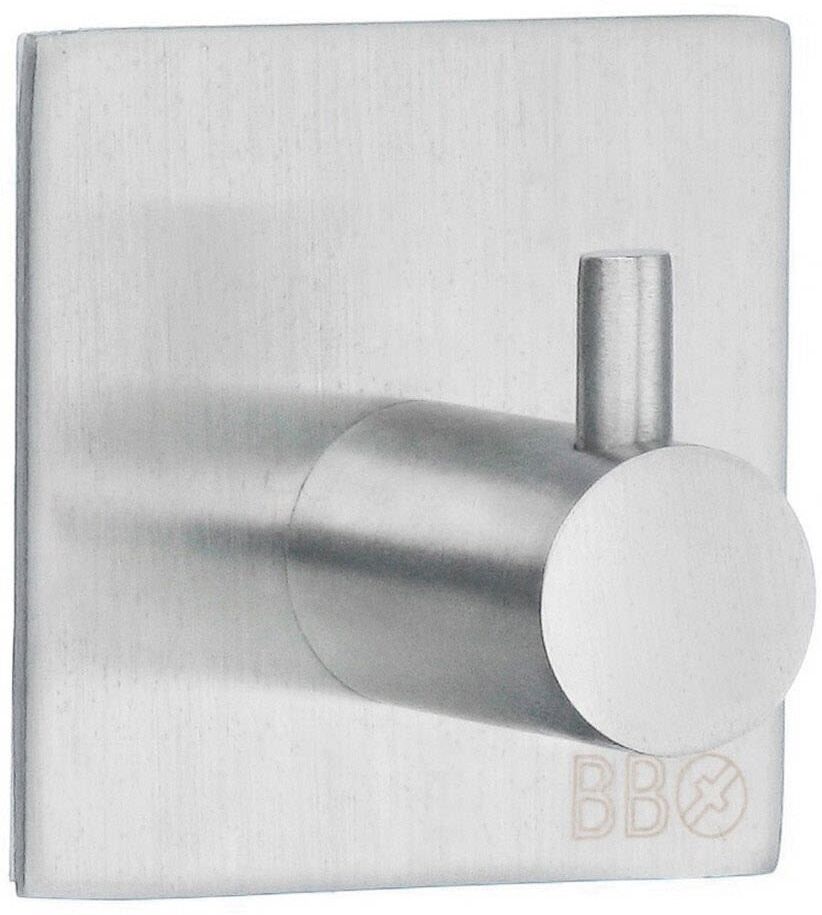 Smedbo Design Haken eckig, selbstklebend, Accessoires, B1105, edelstahl gebürstet